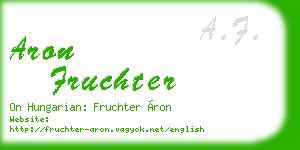 aron fruchter business card